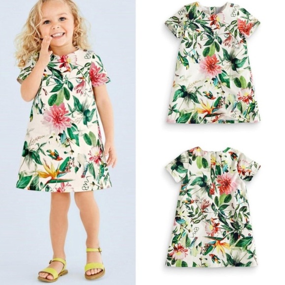 👧🏼🆕 girls tropical shift dress short sleeve - Picture 2 of 6